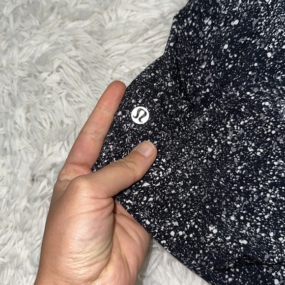 Lululemon Run Times Short Mini Splatter White Black - Picture 5 of 7